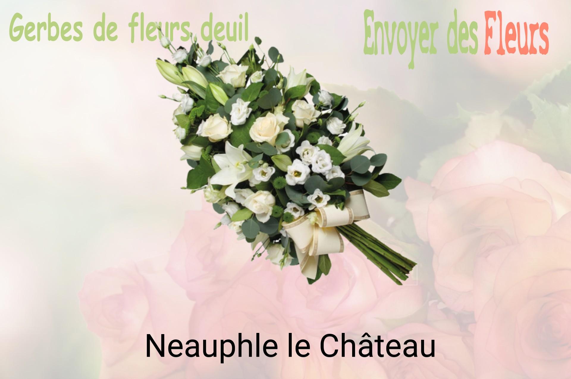 Gerbe de fleurs de deuil livrée à Neauphle-le-Château